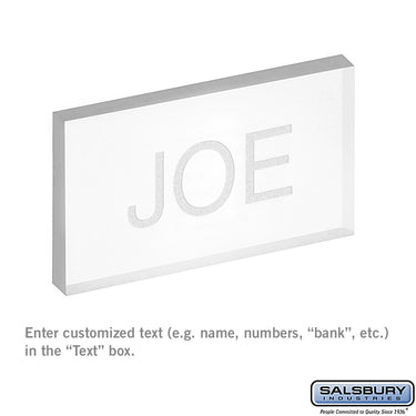 Custom Window Engraving - on Clear Plastic Window - for Mail Bank Door